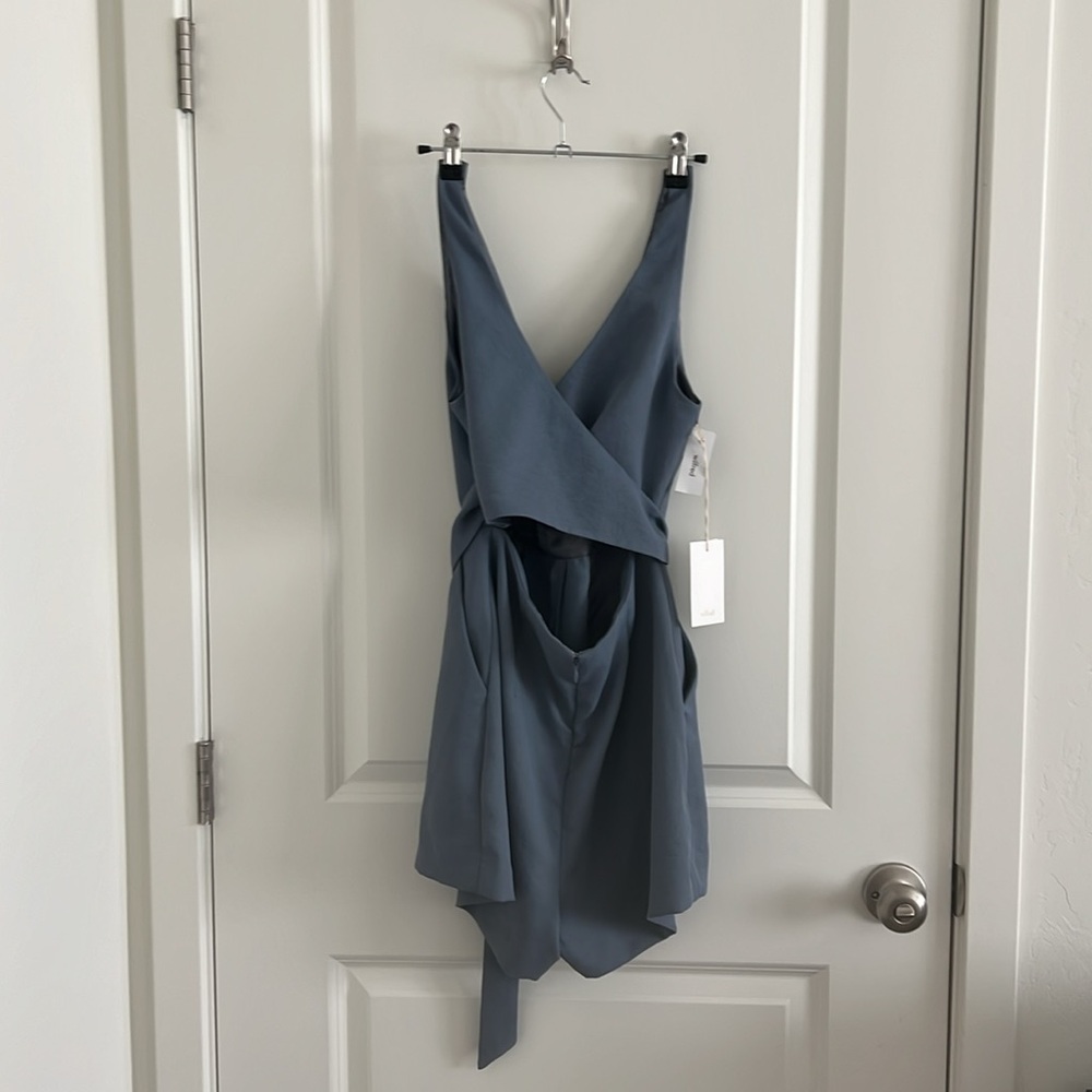 NWT Aritzia Wilfred Ecoulement Romper - Granite Blue (6) - Picture 5 of 7